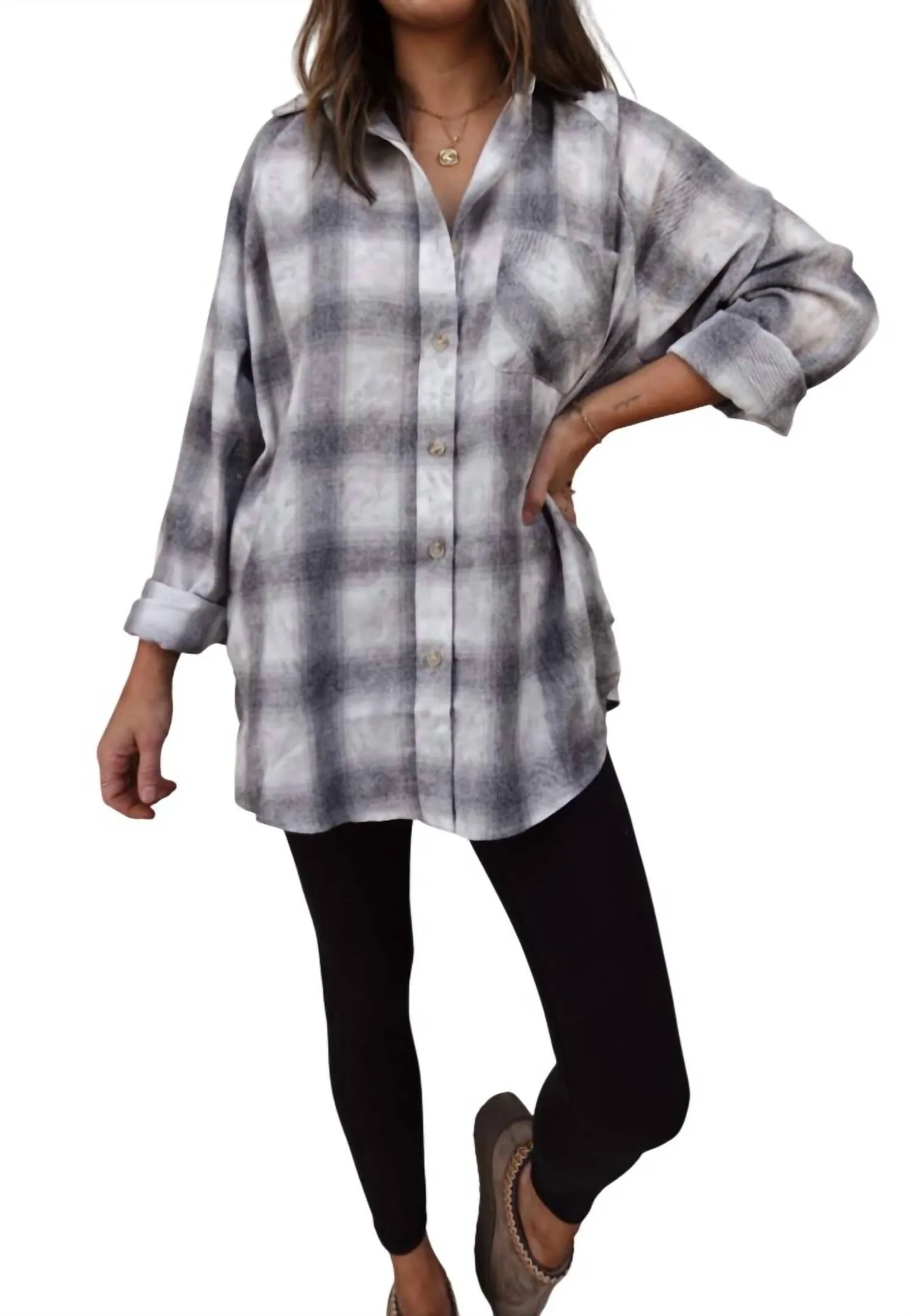 Aemi   Co - Plaid Button-down Flannel