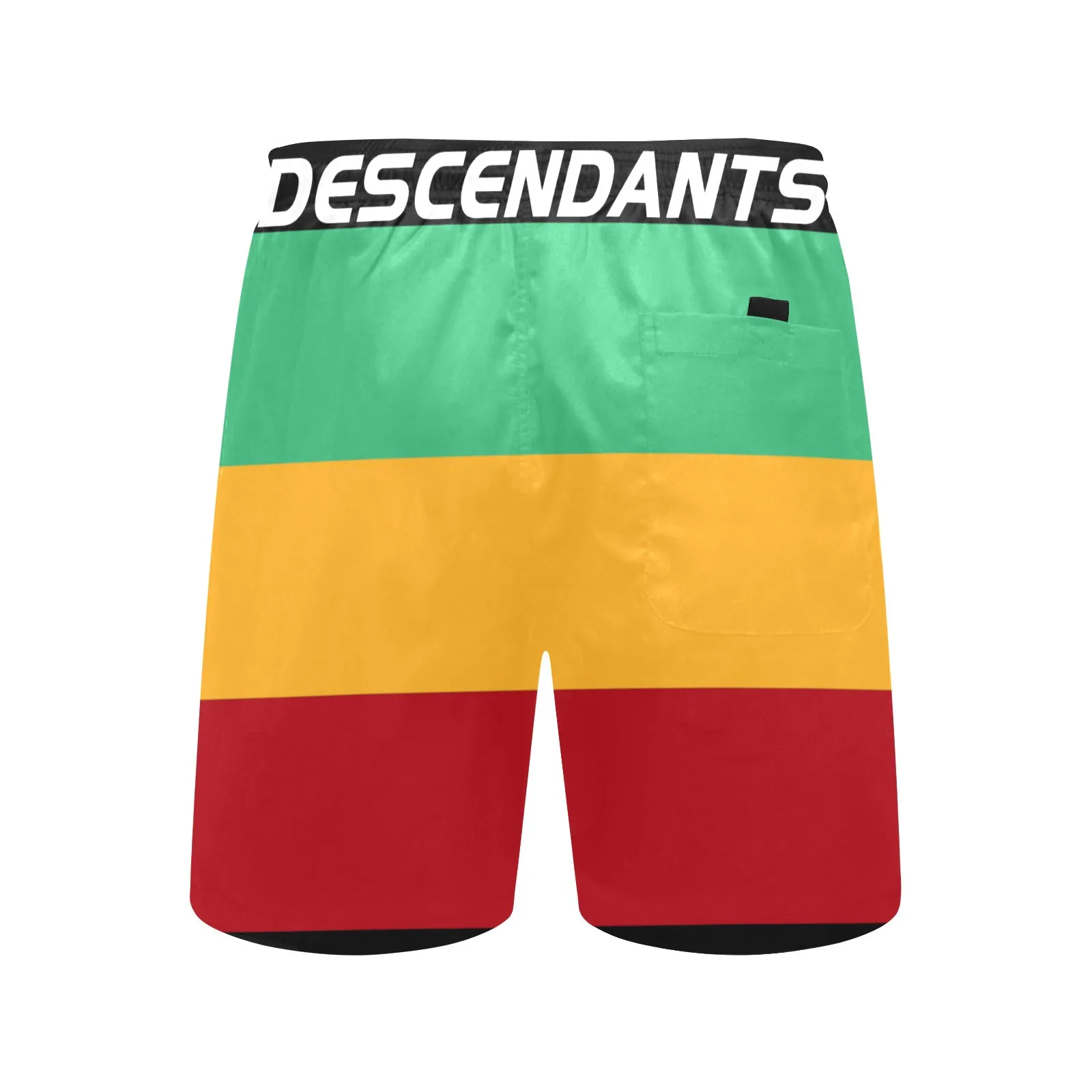 Africa Block Men's Mid-Length Beach Shorts