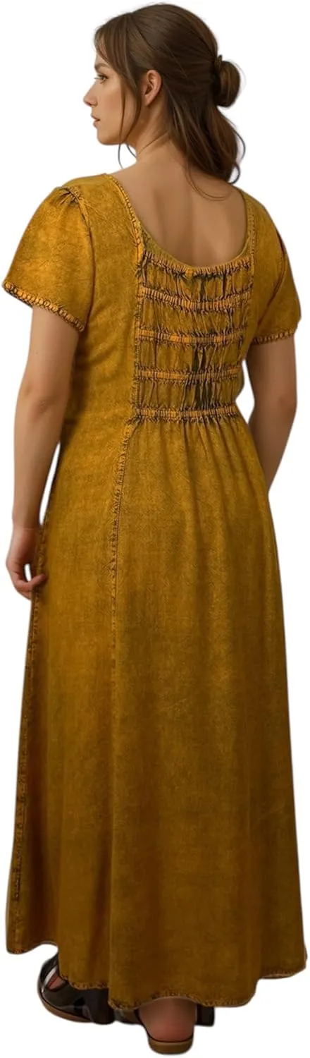 Agan Traders Women's 2025 Spring Sleeveless Maxi Dress for Women - Short Sleeve Embroidered Long Sun Dress Gown