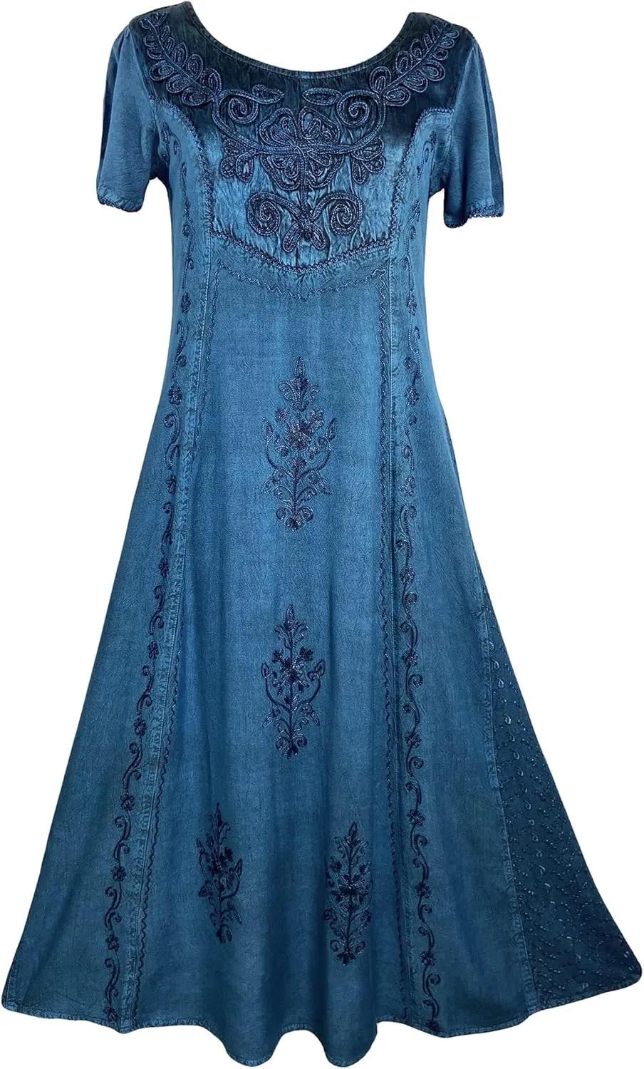 Agan Traders Women's 2025 Spring Sleeveless Maxi Dress for Women - Short Sleeve Embroidered Long Sun Dress Gown