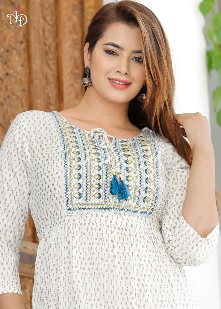 Beautiful Designer Kurti Ghera with Gwon