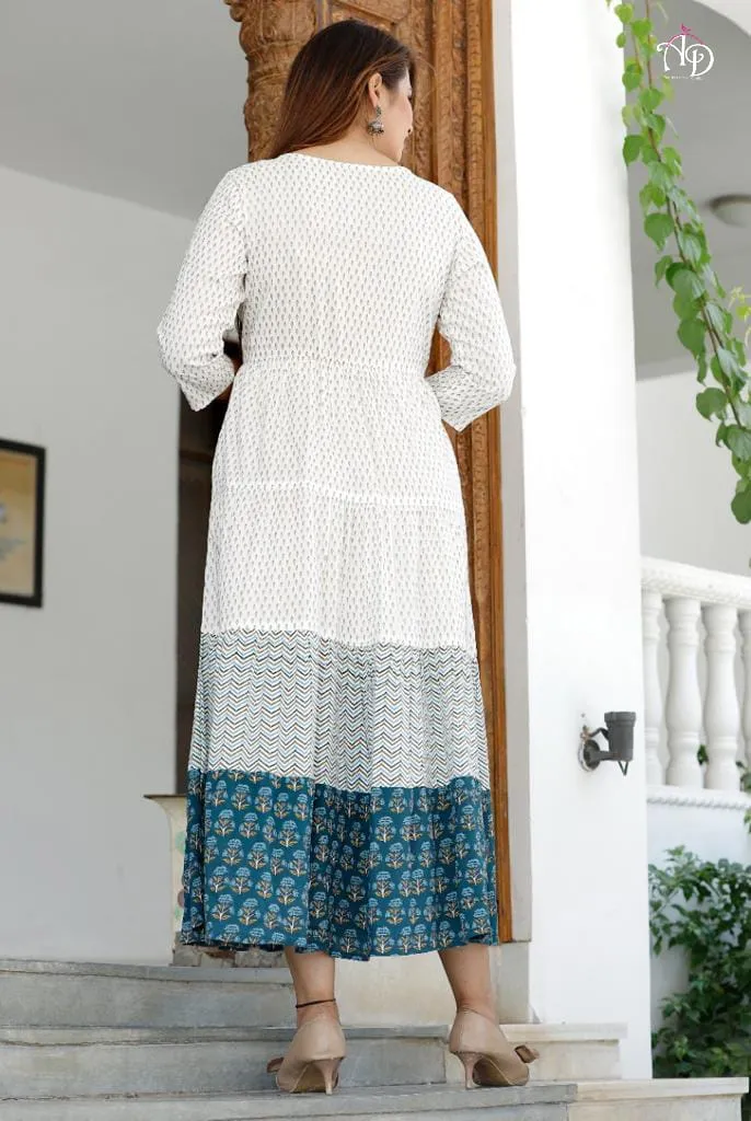 Beautiful Designer Kurti Ghera with Gwon