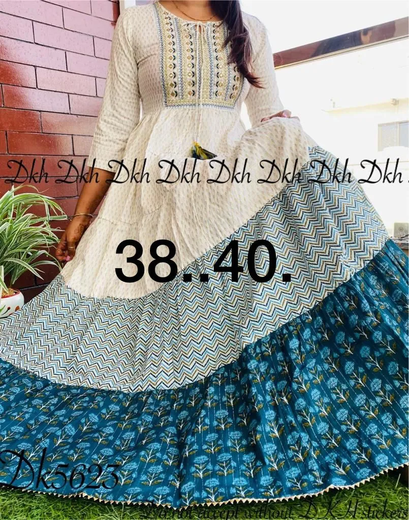 Beautiful Designer Kurti Ghera with Gwon