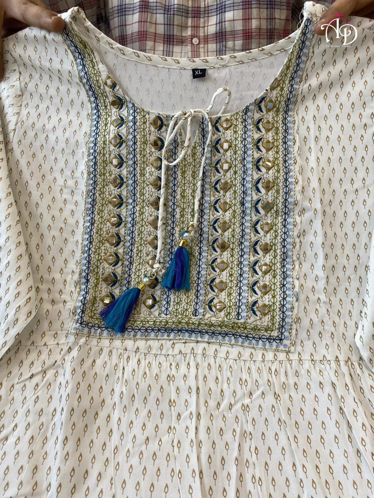 Beautiful Designer Kurti Ghera with Gwon