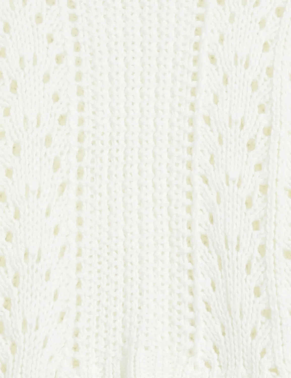 Cable Stitch Women's Chunky Wool Blend Pointelle Sweater - Crewneck Extra Long Sleeve Open Stitch Cropped Pullover Knit Top