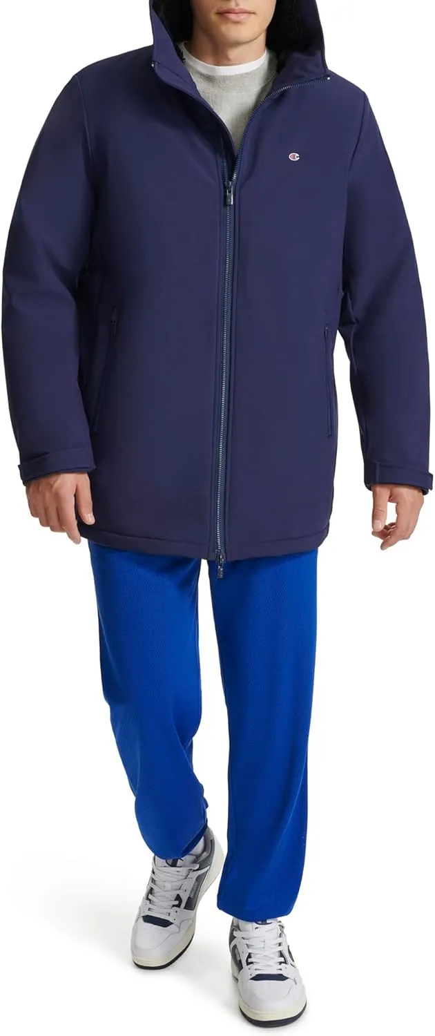 Champion Men's Mid-Length Soft Shell Performance Jacket with Sherpa Lining