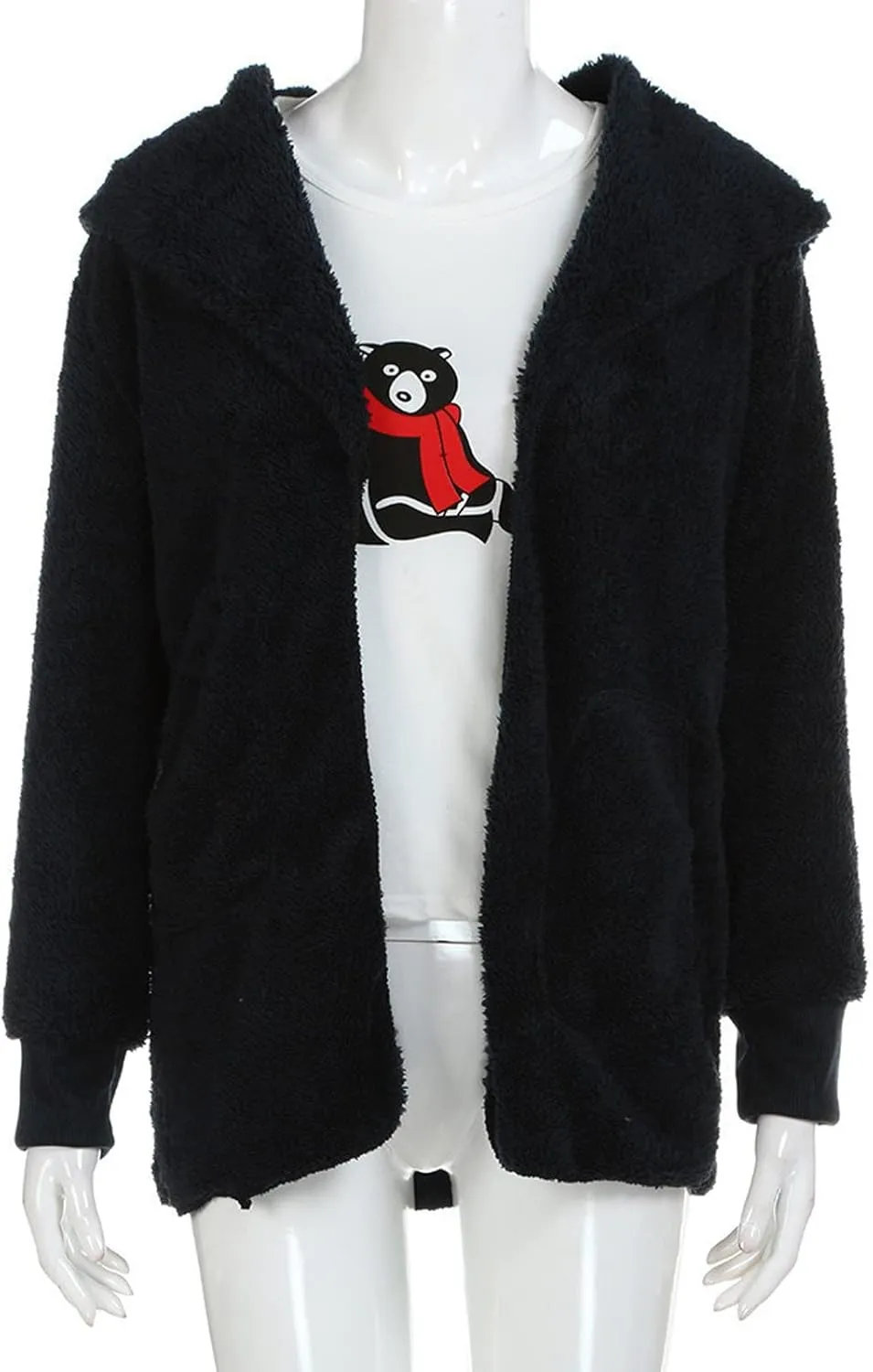 ChicCrate 2025 Women's Winter Faux Fur Coats Long Sleeve Fuzzy Fleece Sherpa Jacket Casual Trendy Clothes Warm Cozy Outerwear