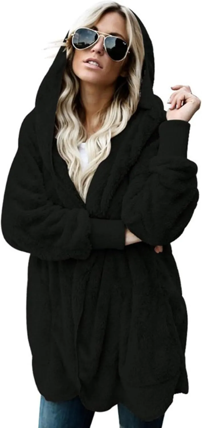 ChicCrate 2025 Women's Winter Faux Fur Coats Long Sleeve Fuzzy Fleece Sherpa Jacket Casual Trendy Clothes Warm Cozy Outerwear