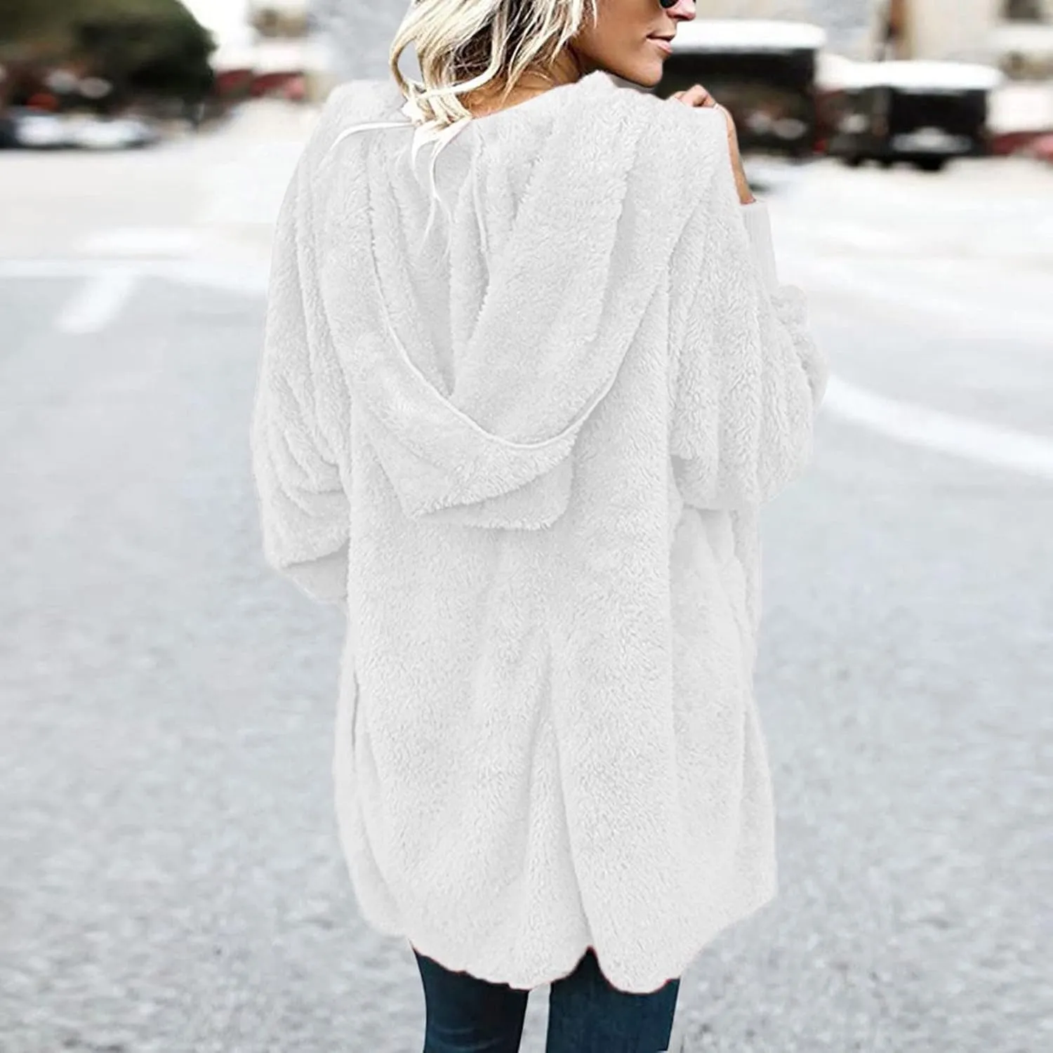ChicCrate 2025 Women's Winter Faux Fur Coats Long Sleeve Fuzzy Fleece Sherpa Jacket Casual Trendy Clothes Warm Cozy Outerwear