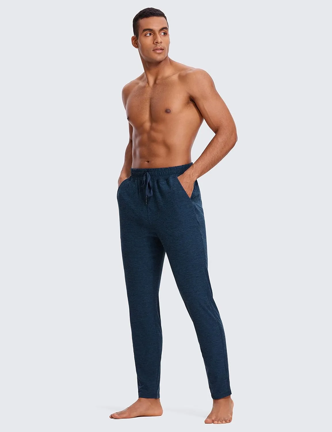 CRZ YOGA Mens Comfy Lounge Pants 30" - Super-Soft Open Bottom Yoga Casual Pajama Pants Athletic Sweatpants with Pockets