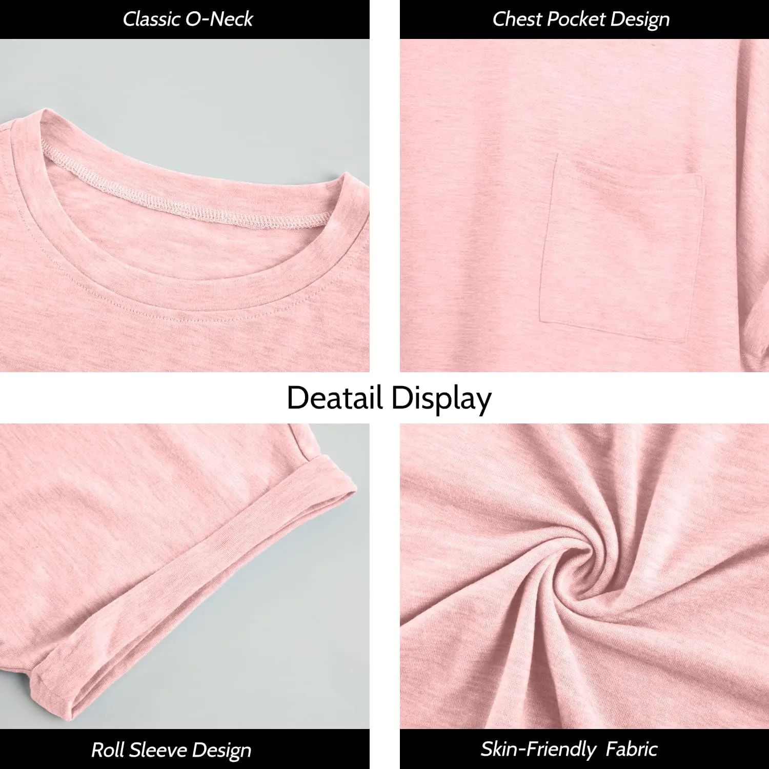 Dyexces Womens Crop Tops Short Sleeve Crewneck Cropped T Shirt Casual Summer Solid Color Loose Basic Tees with Pockets