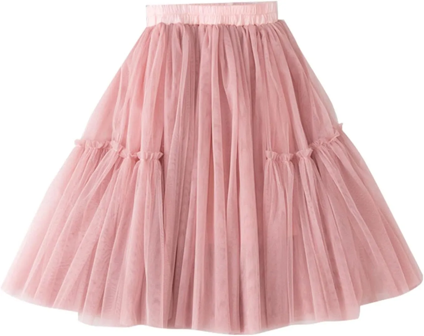 Girls Long Tutu Skirt Tiered Dress Ruffle Maxi Skirts Soft Skirt Casual Party Little Girl Layered Tulle Tutus