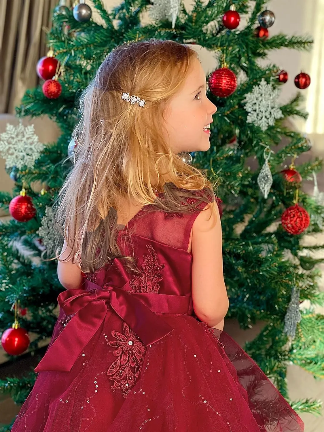 LOLANTA Flower Girl Dress for Wedding Kids Tulle Princess Long Dresses Father Daughter Dance Girls Vestidos Lace Embroidery