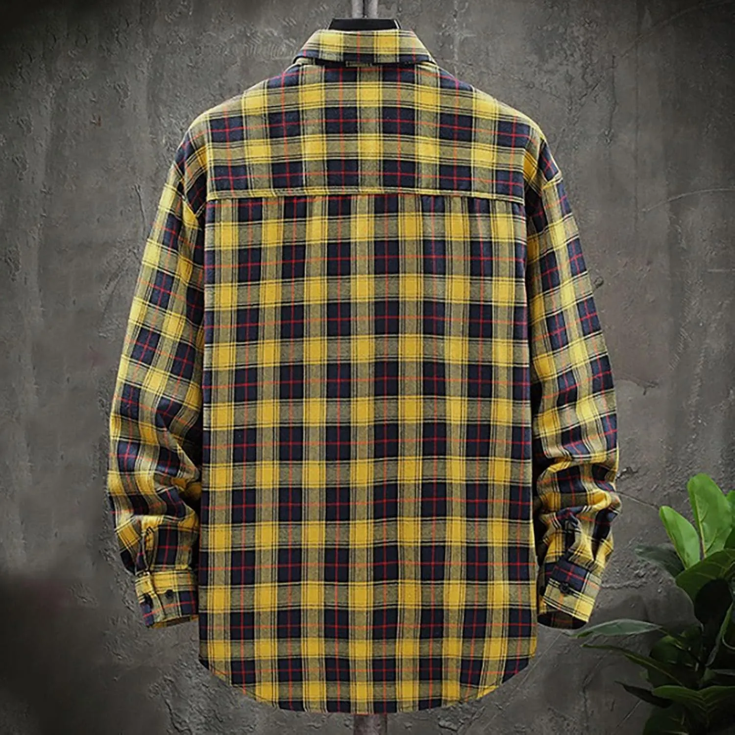 Mens Flannel Shirts Long Sleeve Button Down Plaid Overshirt Jacket For Men Caual Office Work Pearl Snap Shirts