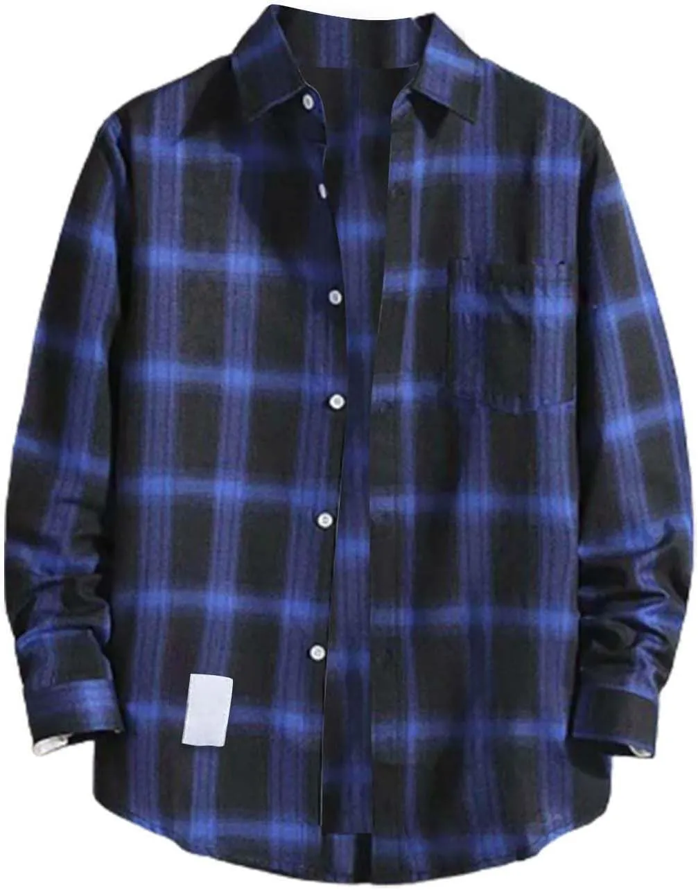Men's Fleece Lined Flannel Shirt Jacket Sleeve Shirt Tops Men's Cardigan Men Plus Size Big&Tall Mens Coat with Hood