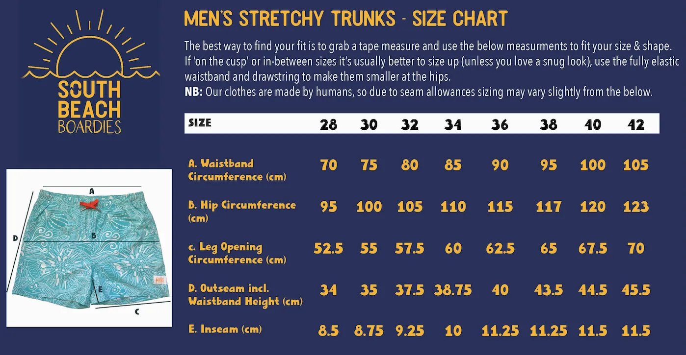 Men's Stretchy Trunks: New Leafy Seadragons 2.0