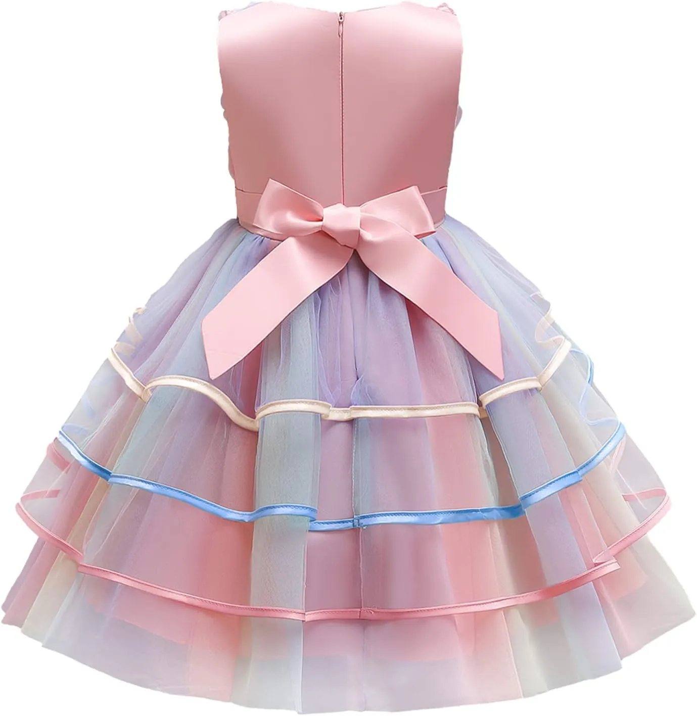 NNJXD Flower Girl Dress Kids Ruffles Lace Party Wedding Dresses