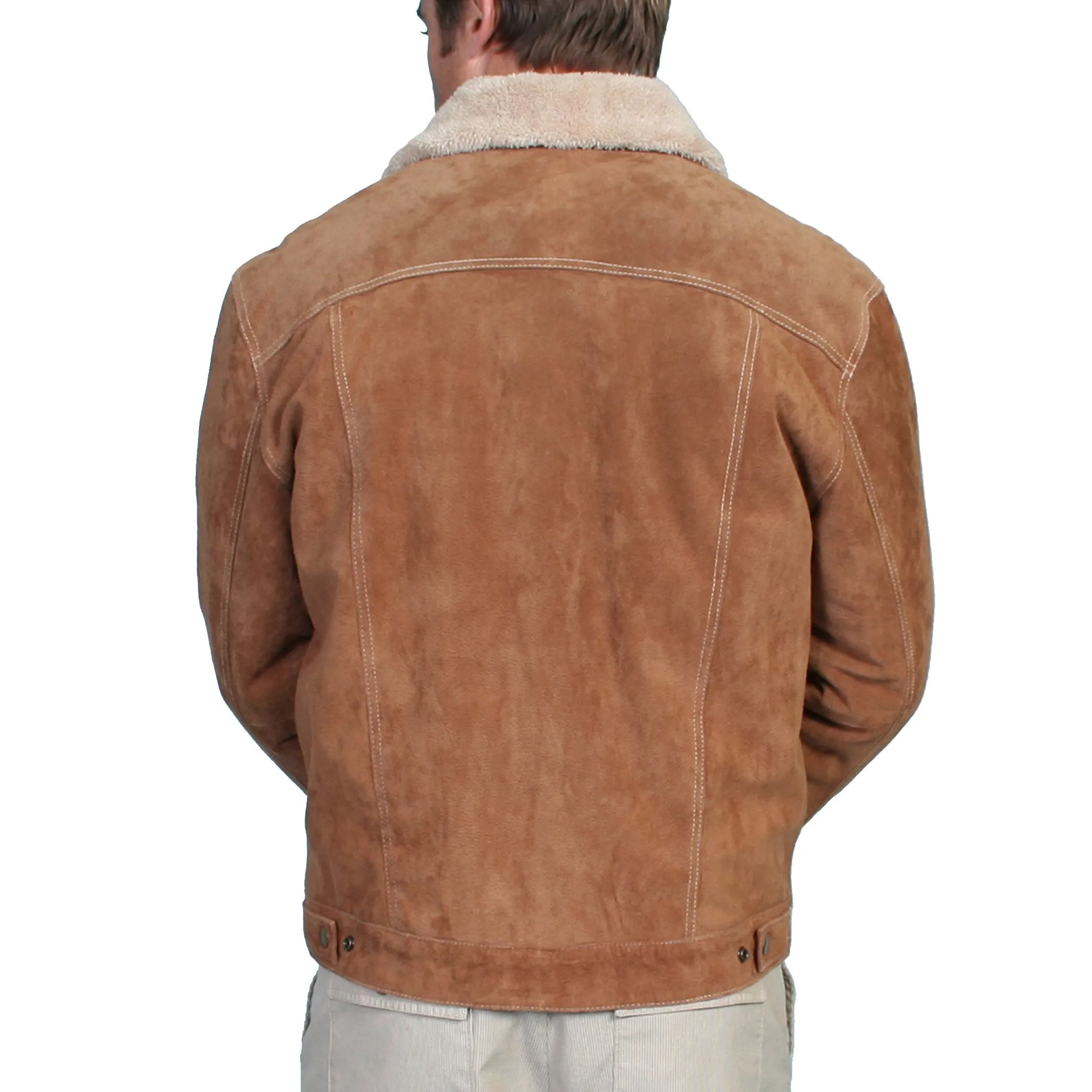 Scully Men's Café Brown Boar Suede Jean Jacket 113-125