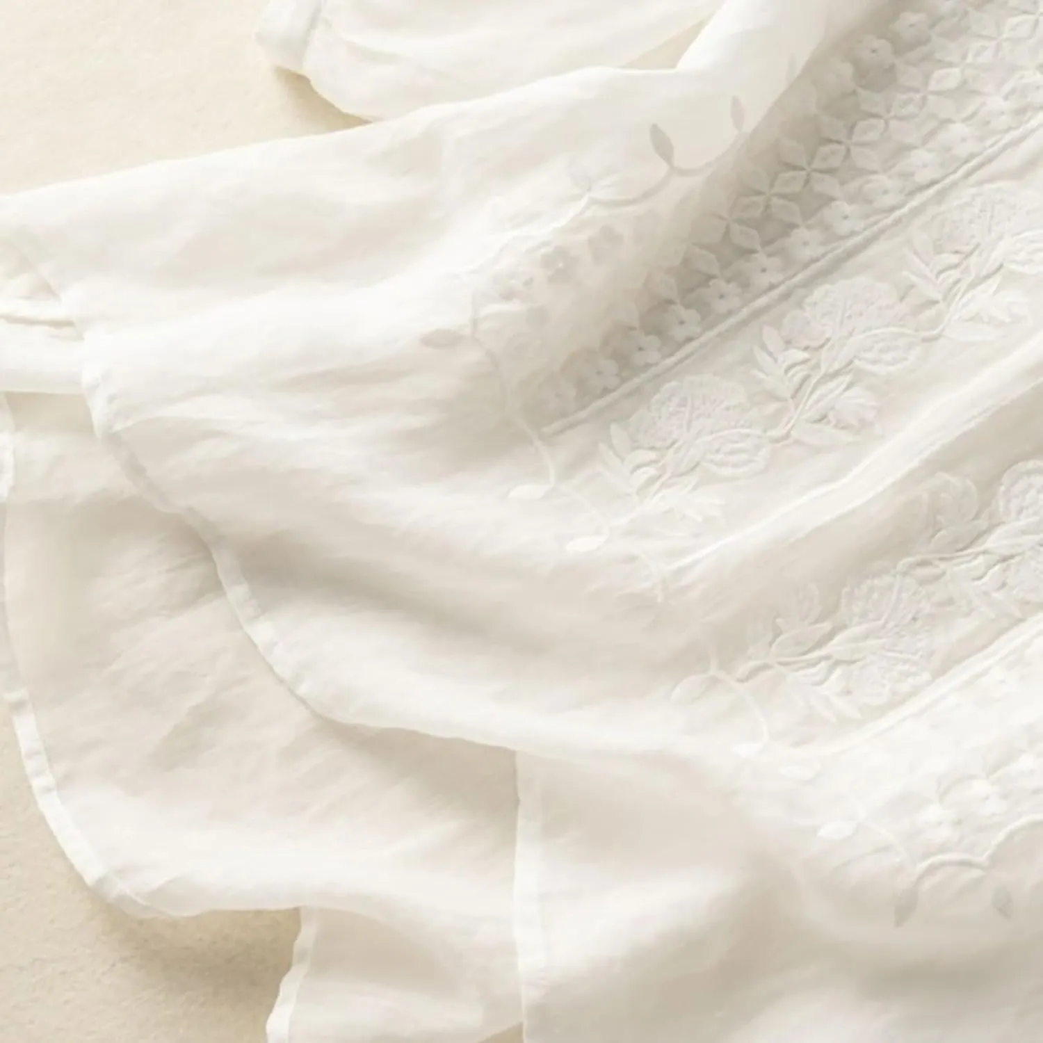 Women's Cute Crew Neck Cotton Linen Shirts Casual Boho Embroidered Floral Beach Tshirts Short Sleeve Loose Basic Tops