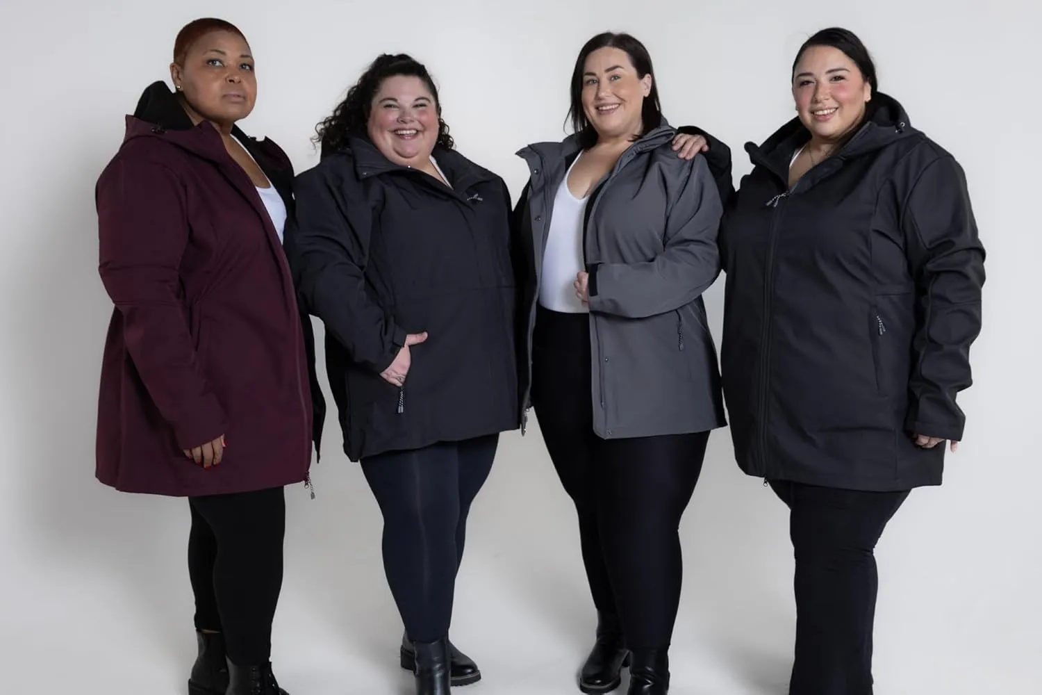 Womens Plus Size 1X-6X Stowe Mid Length Soft Shell Jacket