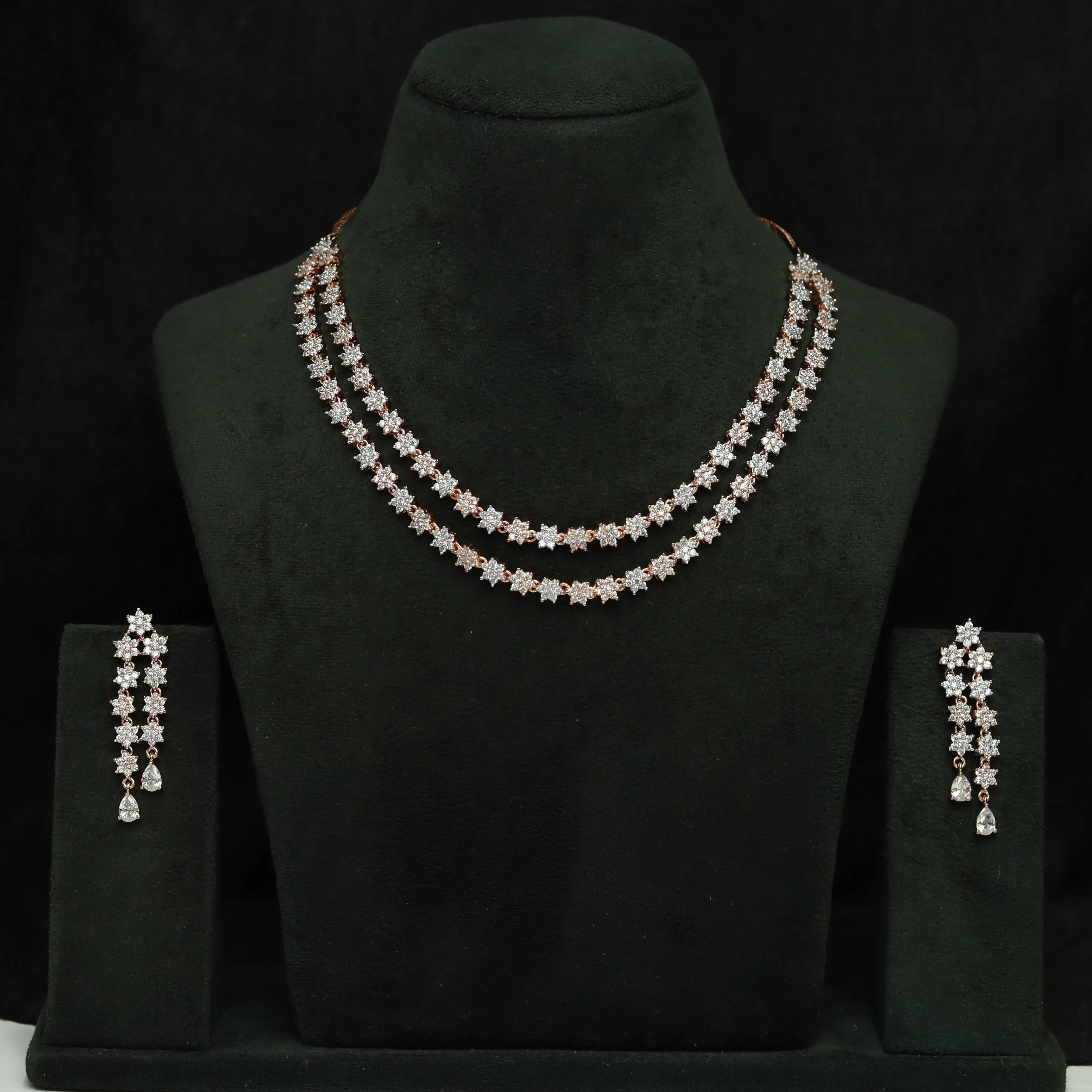 Zircon/AD Necklace Set 7611-1195