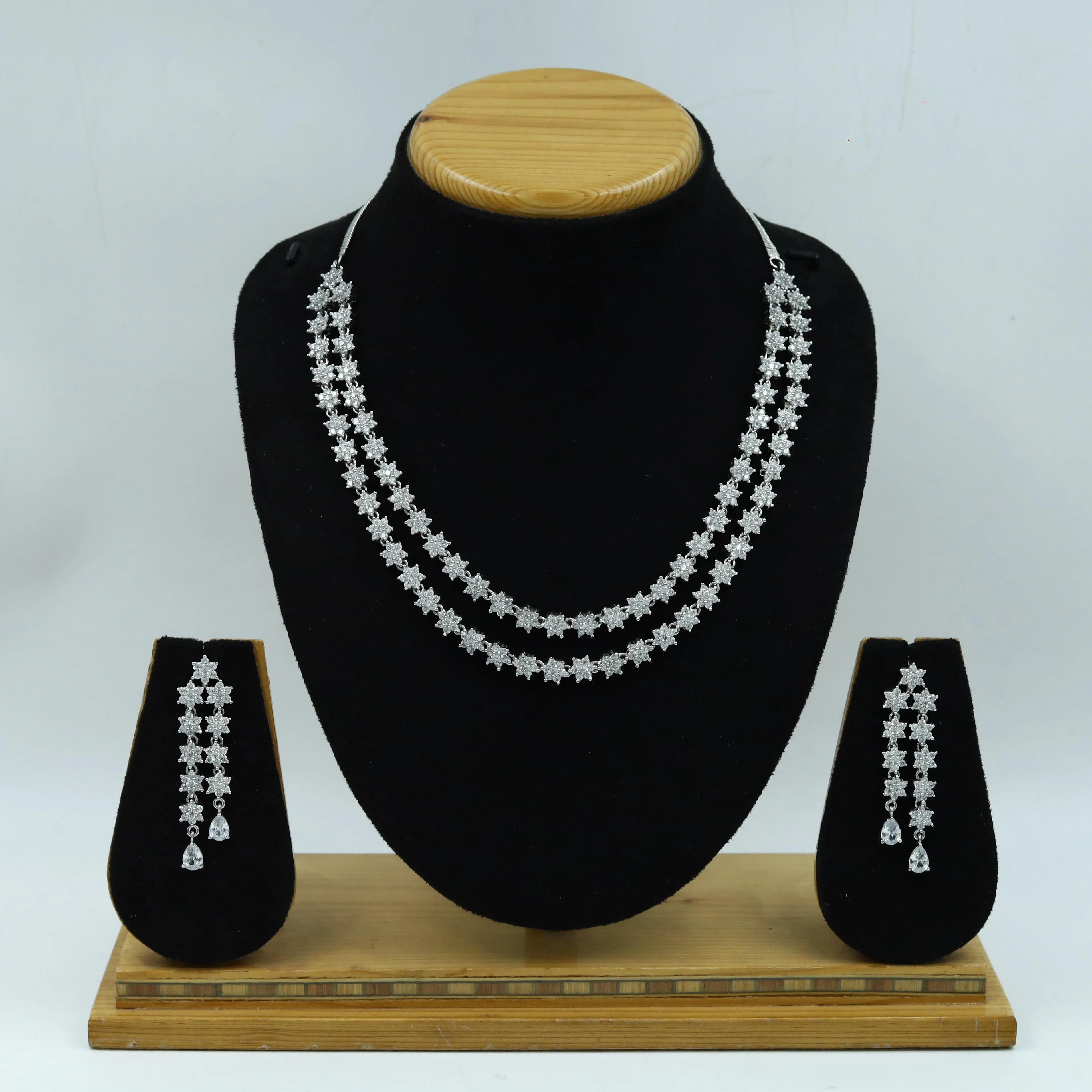 Zircon/AD Necklace Set 7611-1195